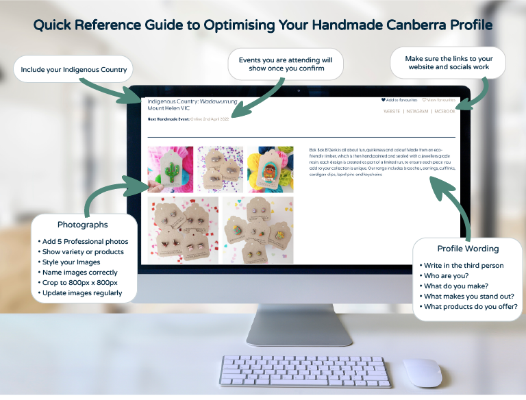 Brandmade - Optimising your Handmade Profile