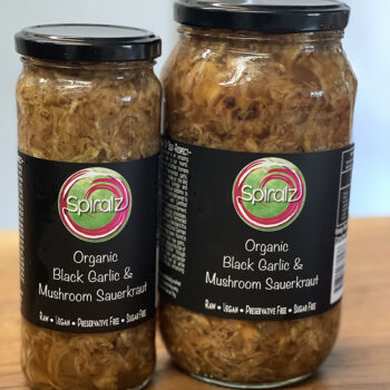 Spiralz Fermented Foods Black Garlic Mushroom Sauerkraut