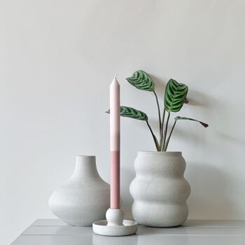 Adele Macer Ceramics Grey Speckled Vase and Candle Holder