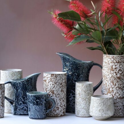 DM Pottery Ceramic Flannel Flower Range