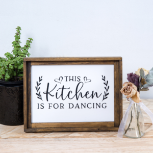 Monkeyverse - This Kitchen is for Dancing Mini Farmhouse Sign