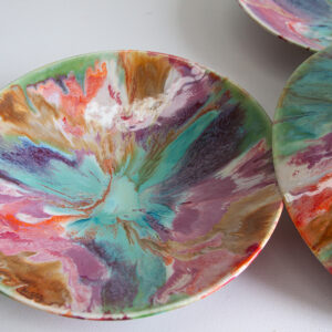 Rhiannon Gill Ceramics Rose Pistachio Fruit Bowl