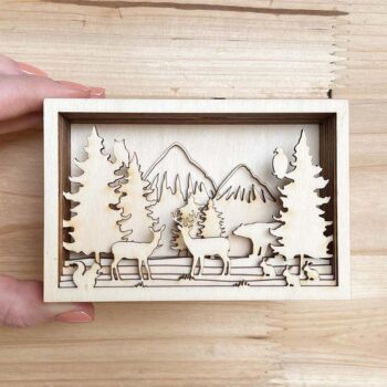 The Paper & Wood Co Woodland Animal Box Scenery