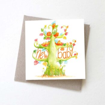 two in a tree New Baby Greeting Card