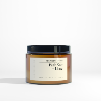 Kennedy Smith Pink Salt and Lime Soy Wax Candle