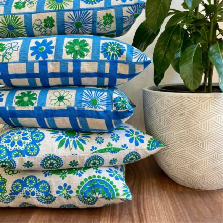 Anna Sutherland Blue Cushions