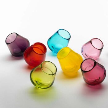 Glass by Emma Klau Spinners Shot Glasses