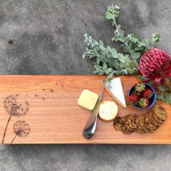 Hausfits Designs Grazing Board with Engraved Dandelion