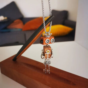 Artizen Bot Wooden Robot Necklace