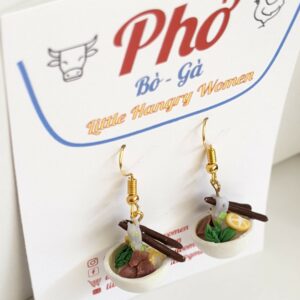 Little Hangry Women Polymer Clay Pho Earrings