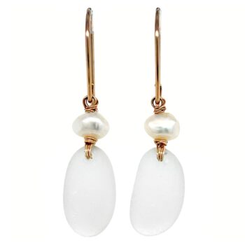 Kriket Broadhurst Green Pearl and Sea Glass Earrings