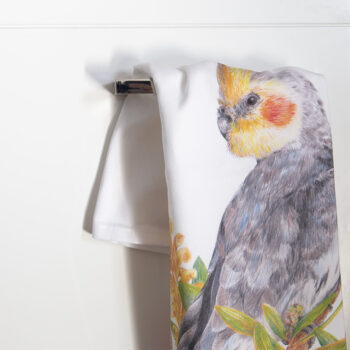 Kayla Reay Design Cockatiel Tea Towel