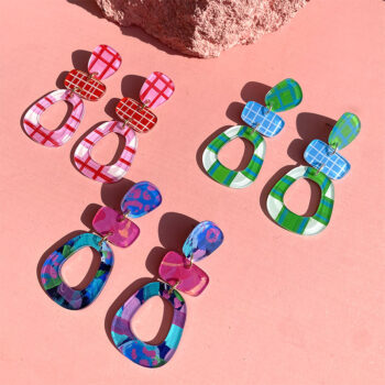 Hello Joy Jewellery Hand Painted Acrylic Earrings
