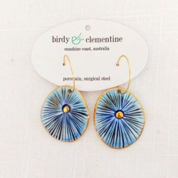 Birdy and Clementine Textured Oval Hoop Earrings