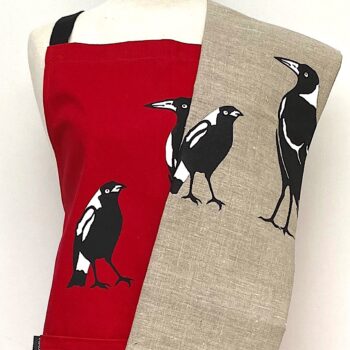 Eastbourne Art Magpie Tea Towel and Apron
