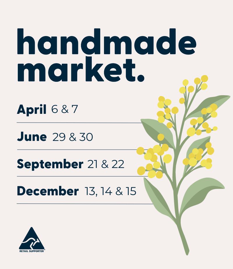 Handmade Market Canberra 2024 Market dates graphic
