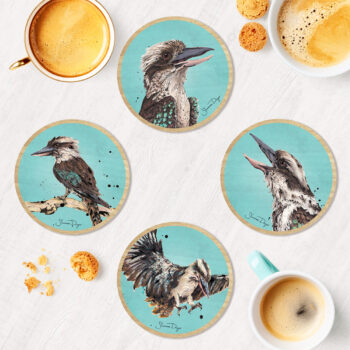 Shannon Dwyer Art Kookaburra Coasters