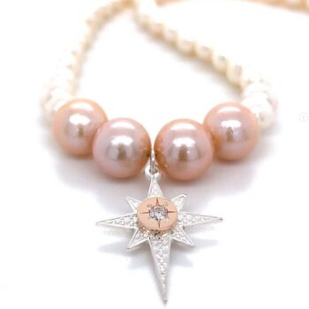 St Prin Pearl and Star Pendant