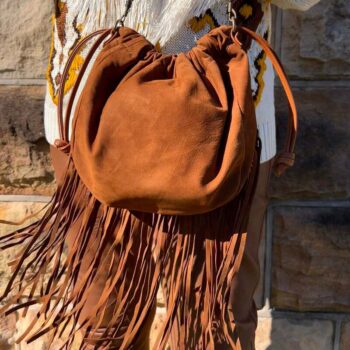 Zprahy Leather Goods Kirsty Drawstring Leather Bag in Tan