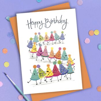 Zenti Party Hat Happy Birthday Greeting Card